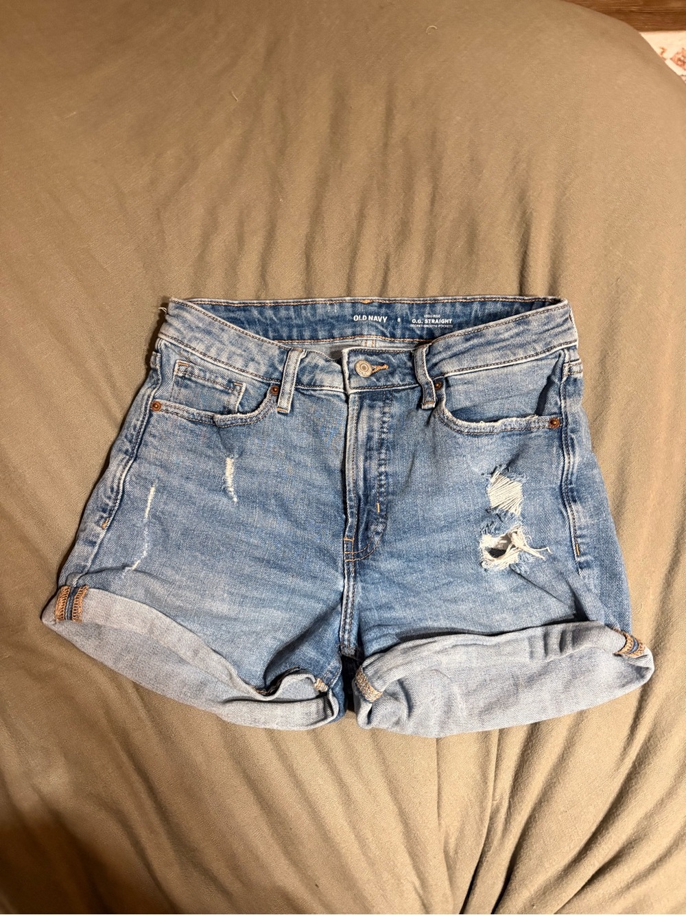 Old Navy Light Blue Distressed Denim Shorts